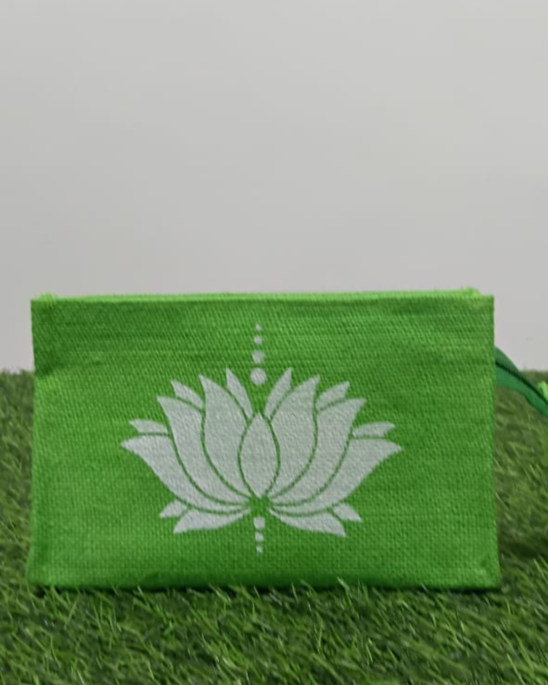 Jute Lotus Pouch