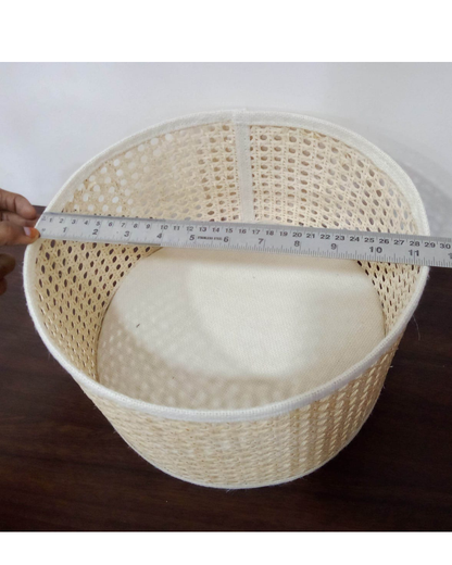 Cane Mat Basket With LID