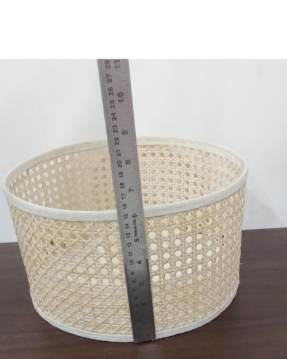 Cane Mat Basket With LID