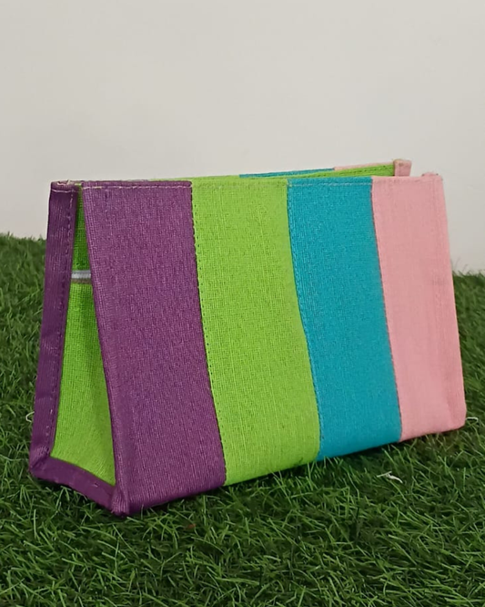 Multicolour Jute Pouch