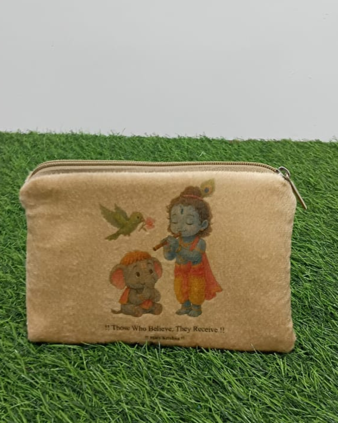 Velvet Printed Pouch